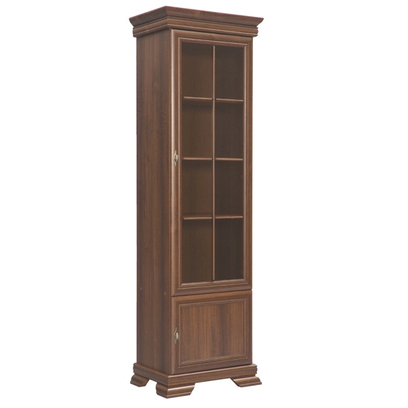 Vitrina living VMW1, 2 usi, 4 polite, Nuc, 58 x 40 x 193 cm