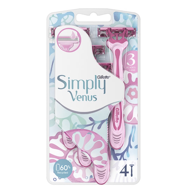 Aparat de ras de unica folosinta Gillette Simply Venus, 4 buc, Resigilat, Grad A