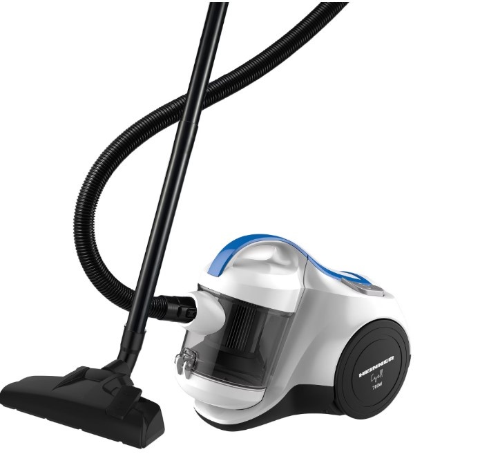 Aspirator fara sac Heinner Cyell HVC-MC700WB, 700 W, 2 l, Sistem ciclonic, HEPA 10, Albastru/Alb, RESIGILAT, 1 AN GARANTIE