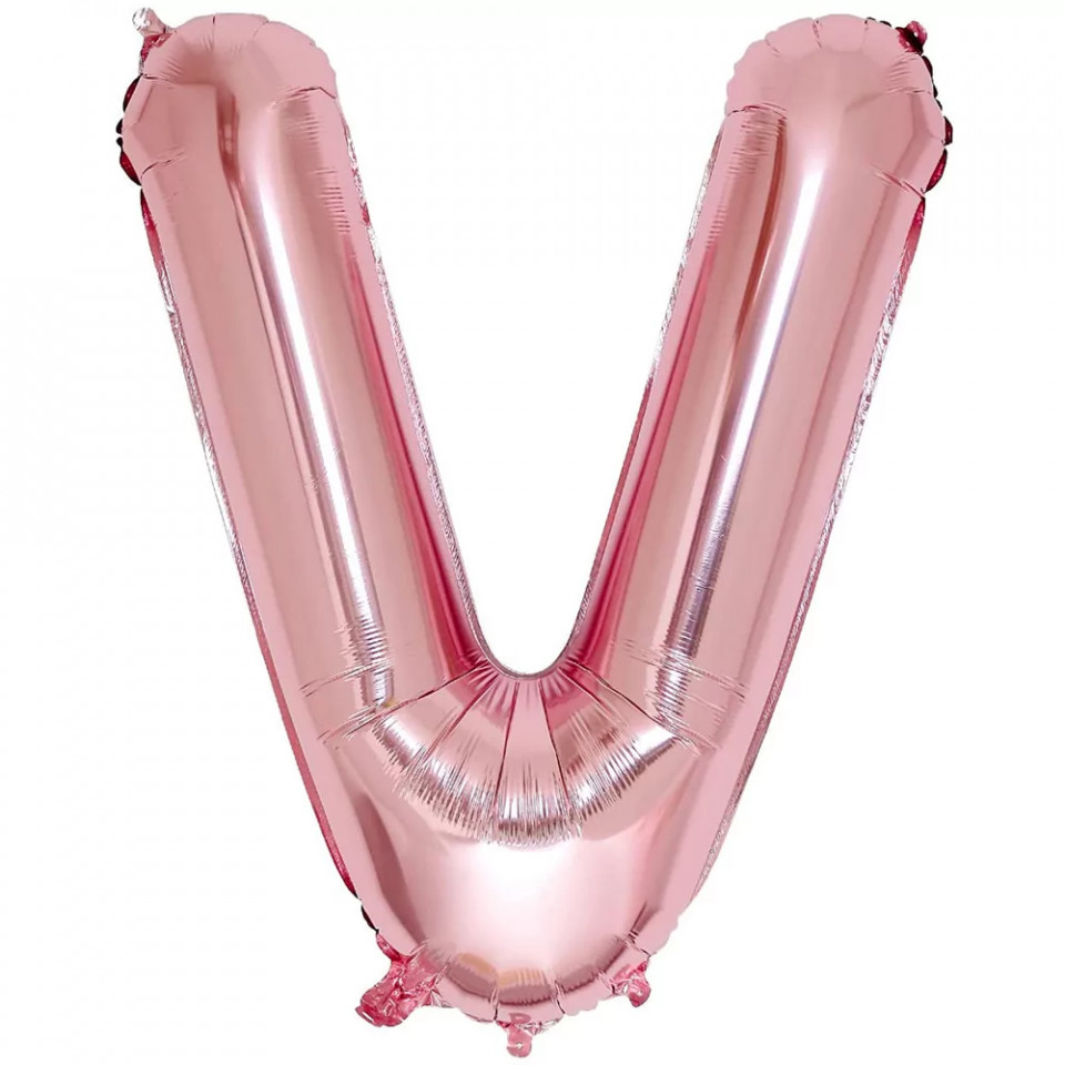 Balon aniversar Maxee, litera V, roz, 40 cm chilipirul-zilei.ro imagine 2022