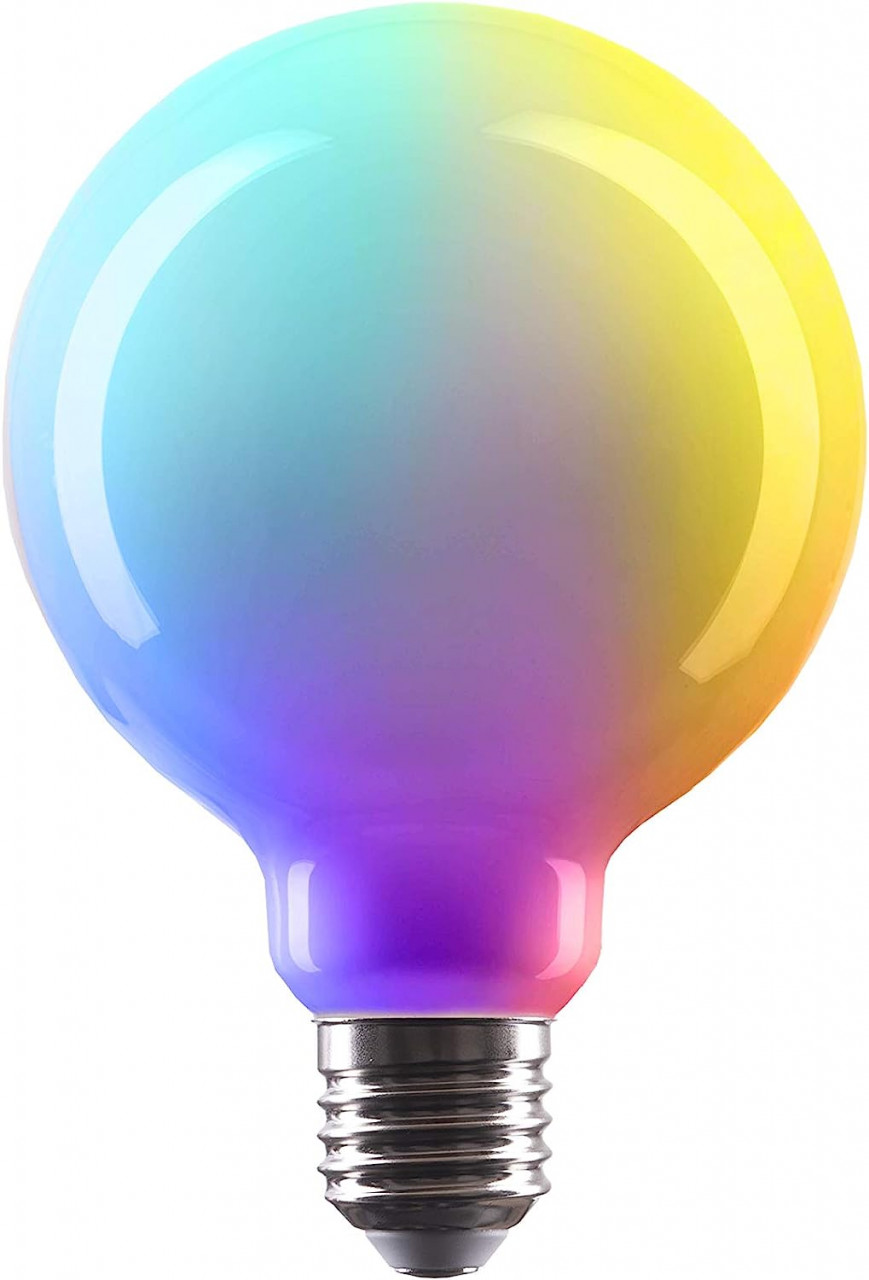 Bec smart CROWN, LED, RGB, E27, 360°, 4W, metal/sticla, 9,5 x 13,5 cm