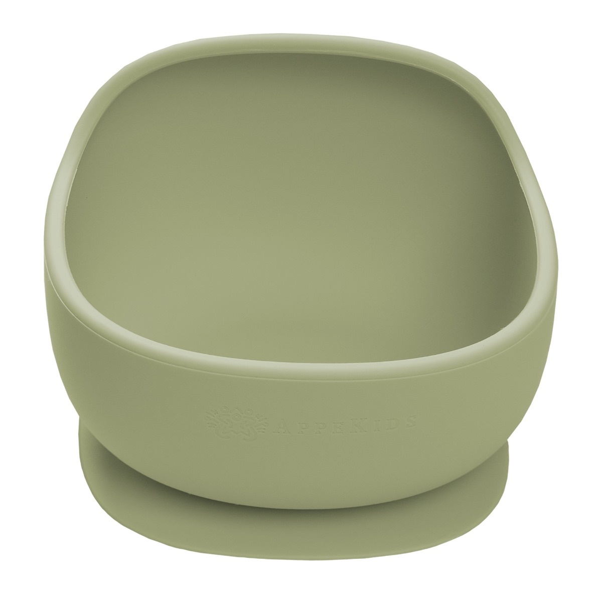 Bol din silicon cu ventuza, AppeKids, Classic - Raw Green
