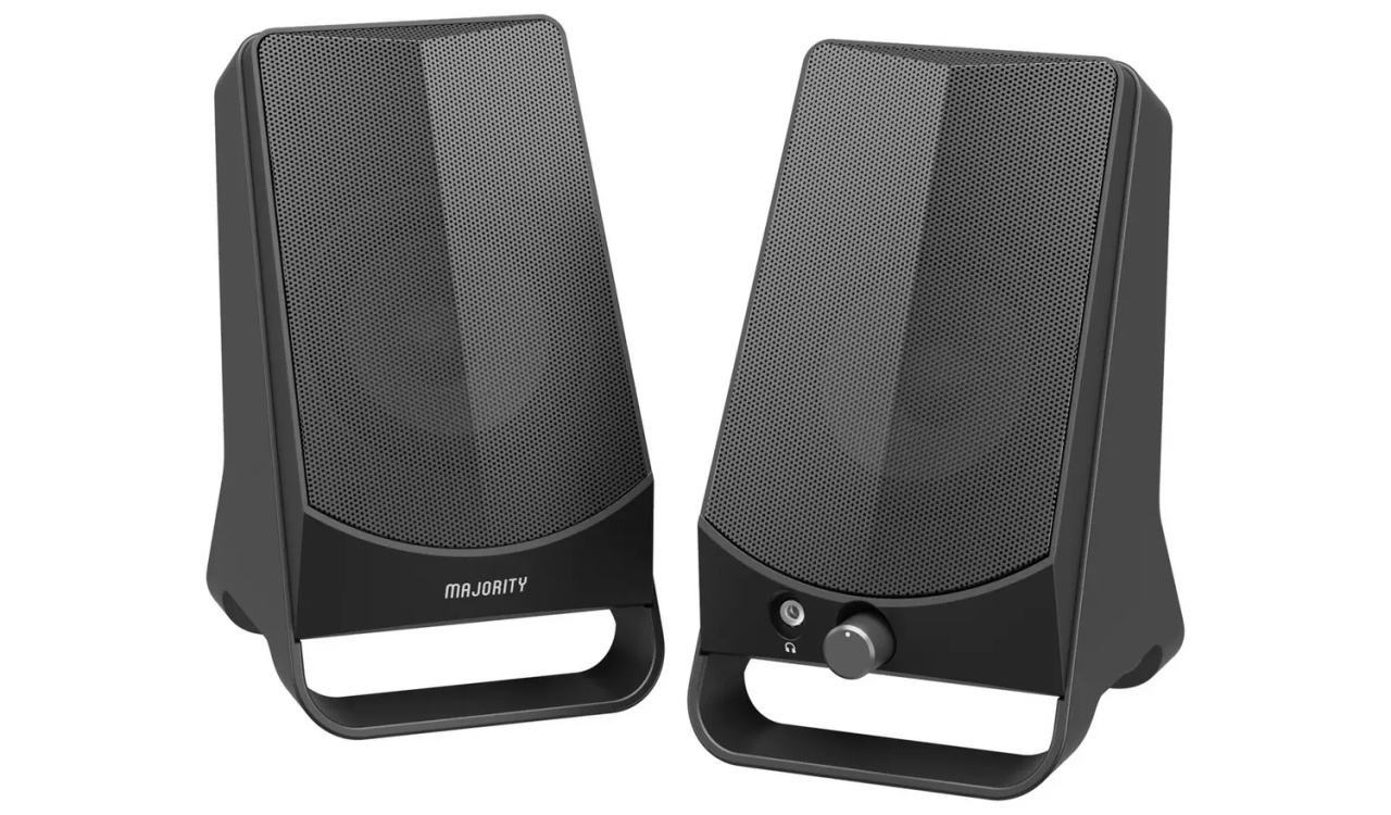 Boxe compacte pentru PC, Majority, DX10, compatibil Windows/MAC, stereo activ, AUX, 10W, Resigilat, Grad A