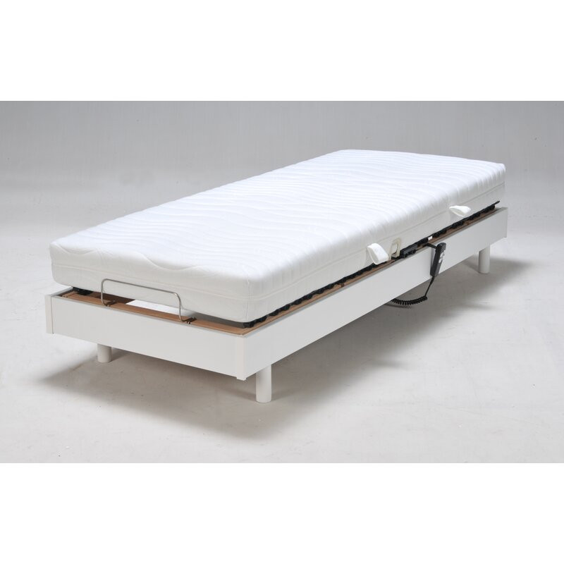 Cadru de pat cu lamele Hanoi, reglabil, alb, 90 x 200 cm chilipirul-zilei.ro/