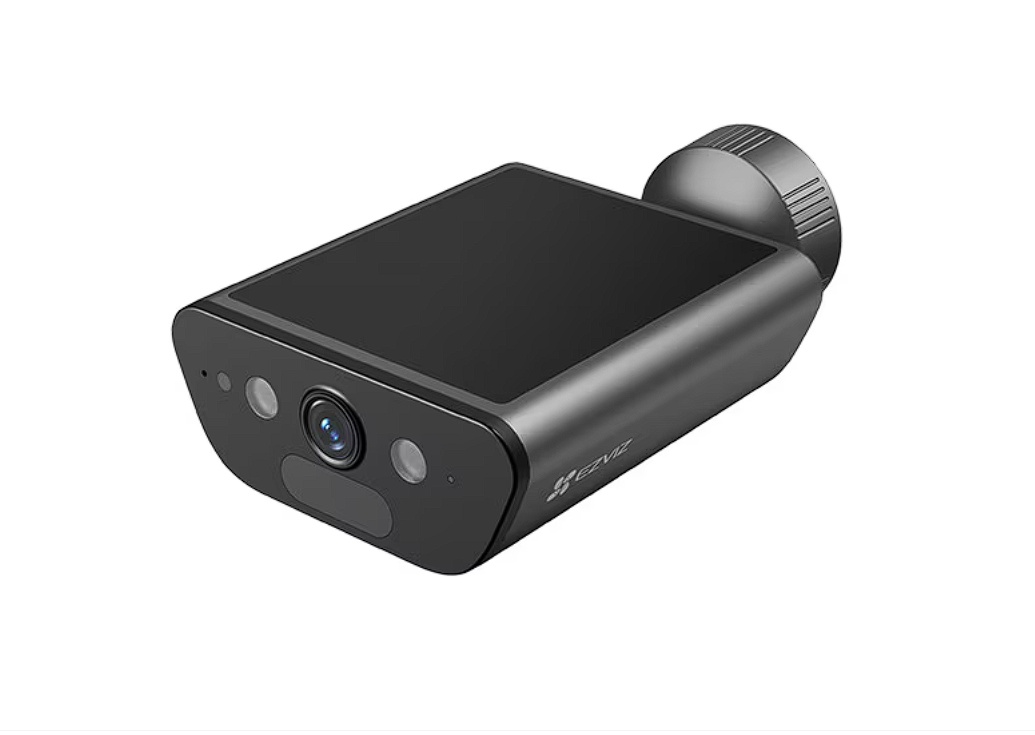 Camera de supraveghere exterior Ezviz EB5 Wi-Fi cu incarcare solara, Mod video AOV, Baterie 10400mAh, Rezolutie 4K, IP67, Detectare umana/vehicul AI,
