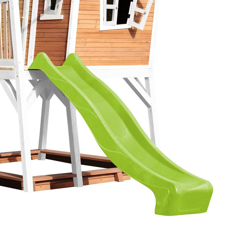 Casa de joaca pentru copii Georgina, lemn masiv, maro/alb/verde, 288 x 193 x 432 cm image3