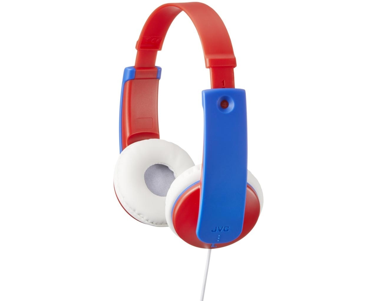 Casti JVC pentru copii HA-KD7-RNE, Over-ear, rosu-albastru