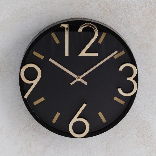 Ceas perete TORRE black D30 cm