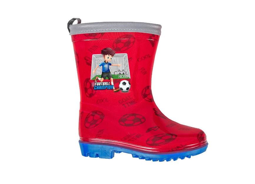 Cizme de cauciuc Perletti Fotbal marime 26 27 rosii