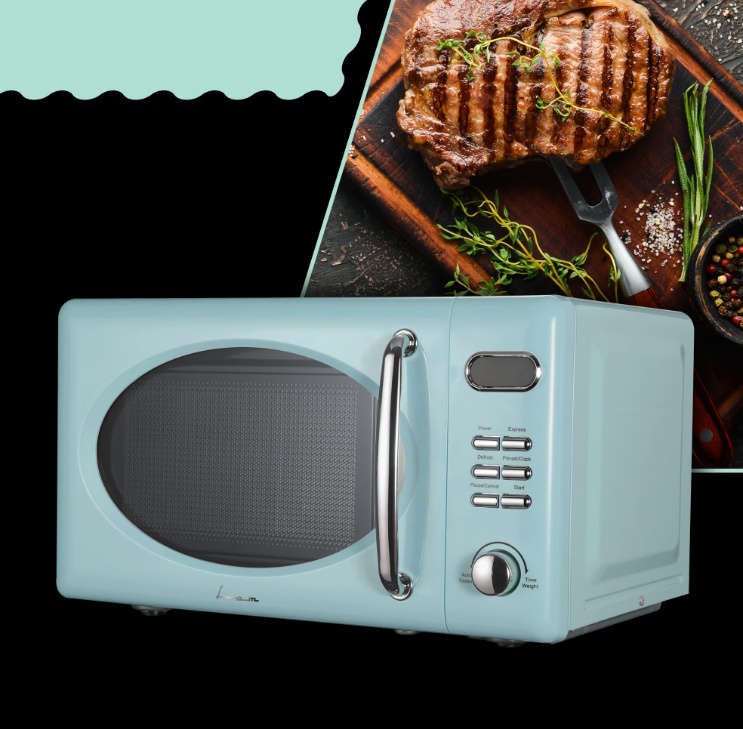 Cuptor cu microunde Fram FMW-20DGBL, 20l, 700W, Digital, Grill 800W, 5 Nivele de putere, Functie decongelare, Bleu, RESIGILAT, 1 AN GARANTIE