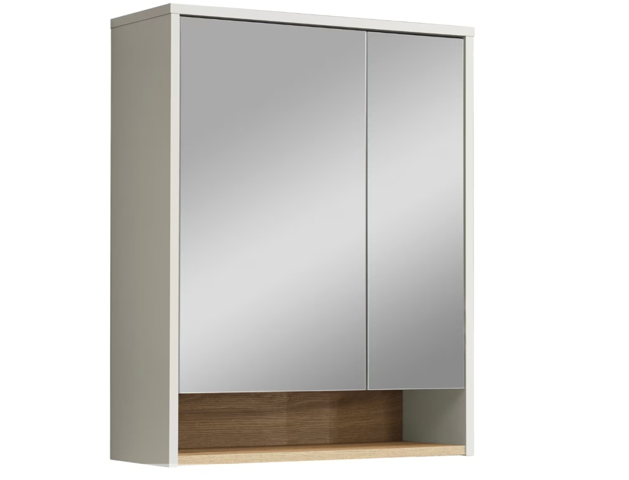 Dulap suspendat cu oglinda, pentru baie, 60/75/22 cm