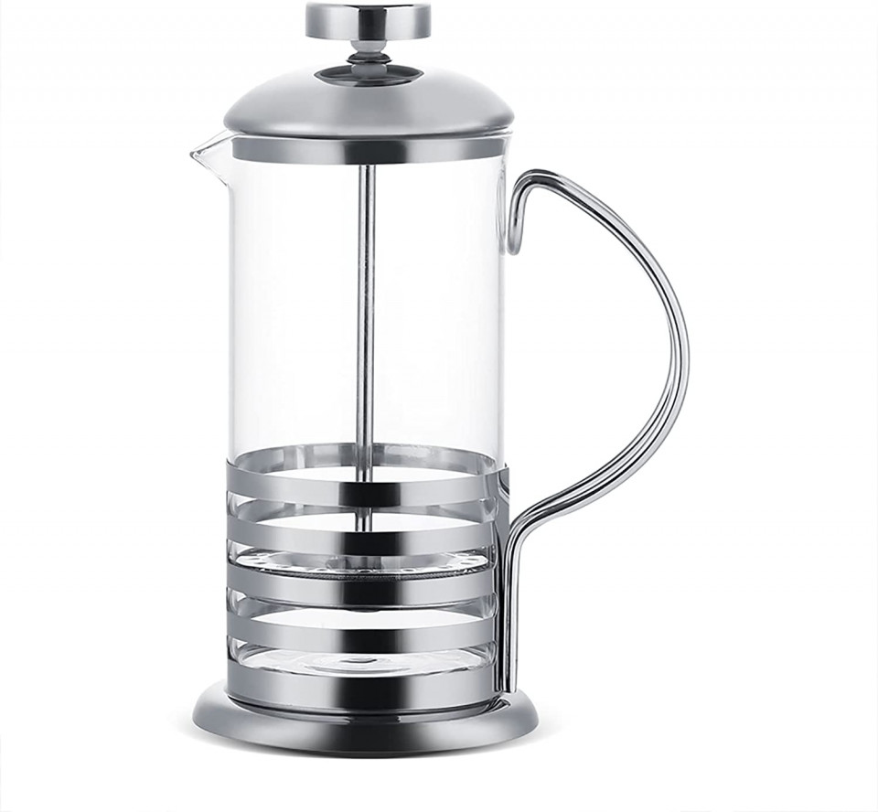 Filtru de cafea Pilipane, sticla/otel inoxidabil, argintiu/transparent, 7,5 x 18,5 cm 185