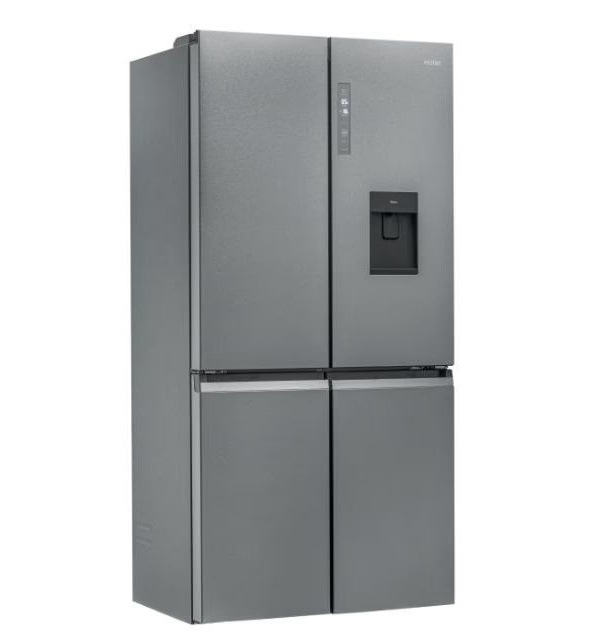 Frigider Multidoor Haier, Cube 90 Seria 5, 520L, 4 uși, No Frost, Clasa F, LED, Platinum Inox, cu ambalaj deteriorat
