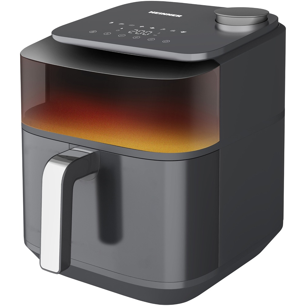 Friteuza cu aer cald Heinner HAF-H7DLST1800, 7.6 litri, 1800 W, Gri antracit, RESIGILATA, 1 AN GARANTIE