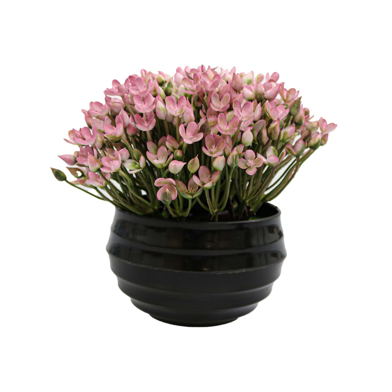 Ghiveci Cu Flori, Roz, Plastic, 16Cm