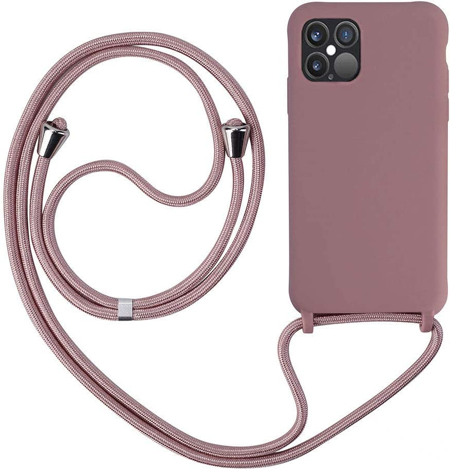 Husa de protectie pentru iPhone 12/12 Pro Mkej, nailon/silicon, roz, 6,1 inchi 12/12 imagine noua