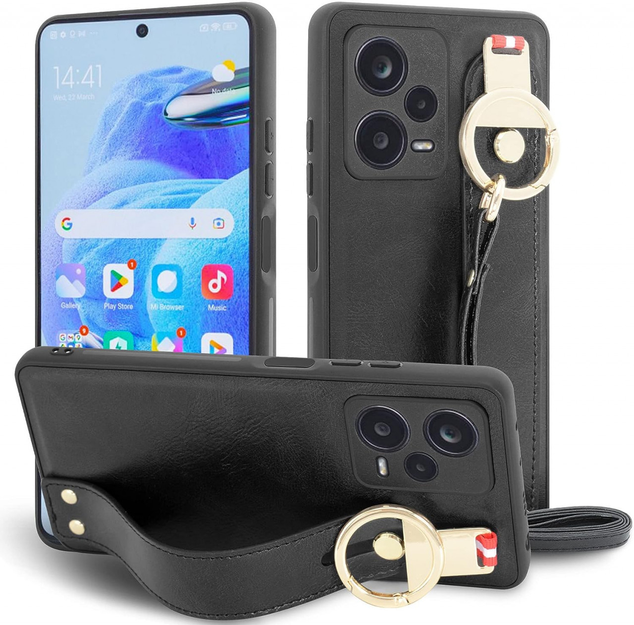 Husa de protectie pentru Xiaomi Redmi Note 12 Pro 5G, MAMA MOUTH, piele siliconica, negru, 6,7 inchi