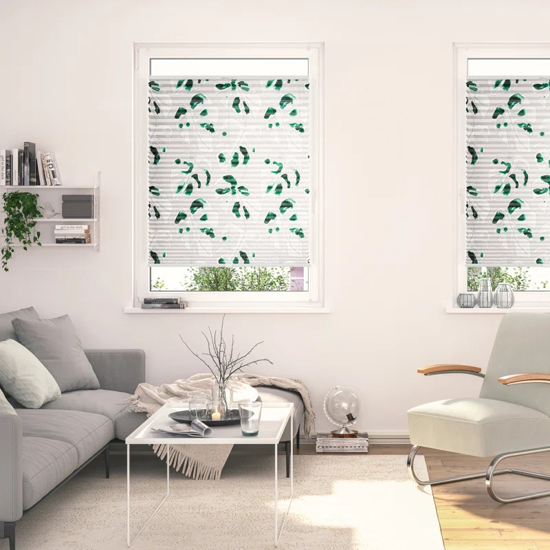 Jaluzea Lichtblick, poliester, alb/verde, 60 x 150 cm