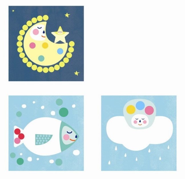 Joc cu autocolante in cutie metalica – Luna APLI Kids