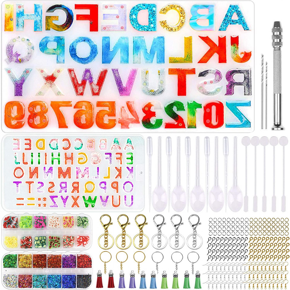 Kit de turnare Osugin, cu matrita si accesorii, metal/silicon, multicolor, 294 piese 294