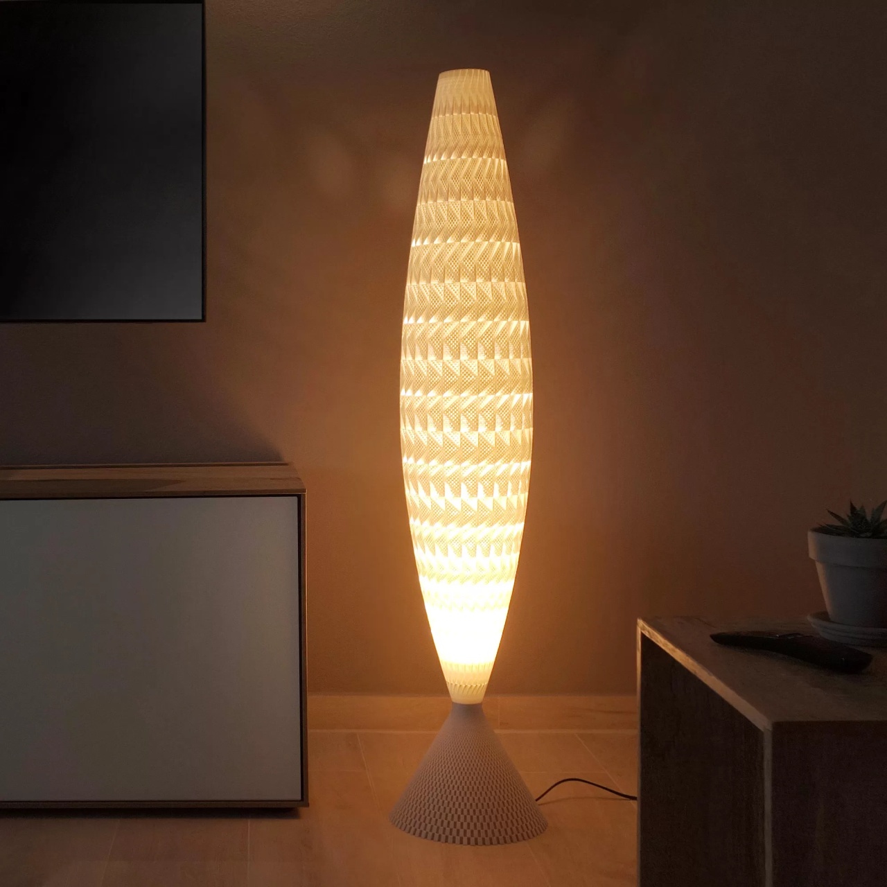 Lampadar Tagwerk Fraktal 3D Print 1XE27 Bej