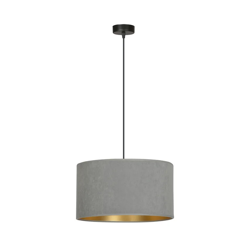 Lustra tip pendul Ebern Designs, metal/catifea, gri, 100 x 35 x 35 cm