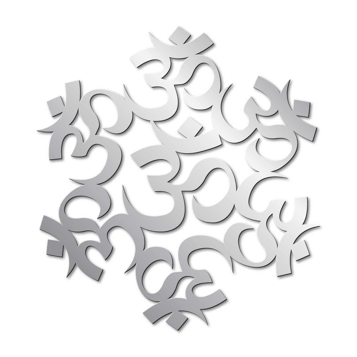 Oglinda Acrilică Decorativă Autoadezivă - OHM MANDALA - 559 x 600 x 2 mm