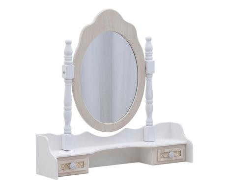 Oglinda Juliet, lemn/sticla, alb, 69,5 x 70 x 17 cm 695 imagine noua somnexpo.ro