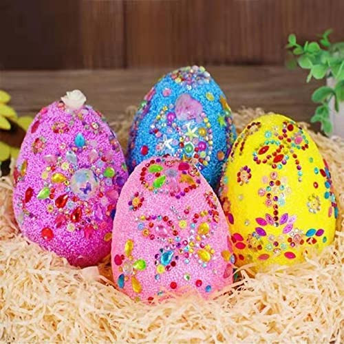 Poze Ou de paste cu accesorii pentru ornat Ding Yongliang, polistiren, multicolor, 9,1 x 6,3 cm