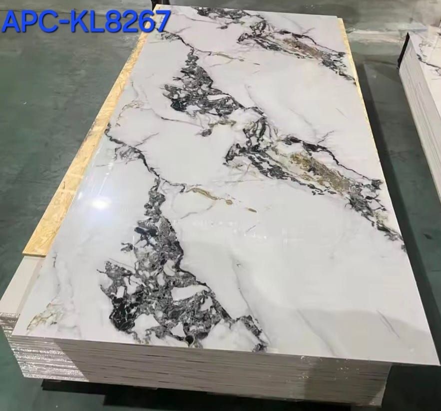 Panou Decorativ Imitatie Marmura, PVC, 1220 x 3 x 2700 mm