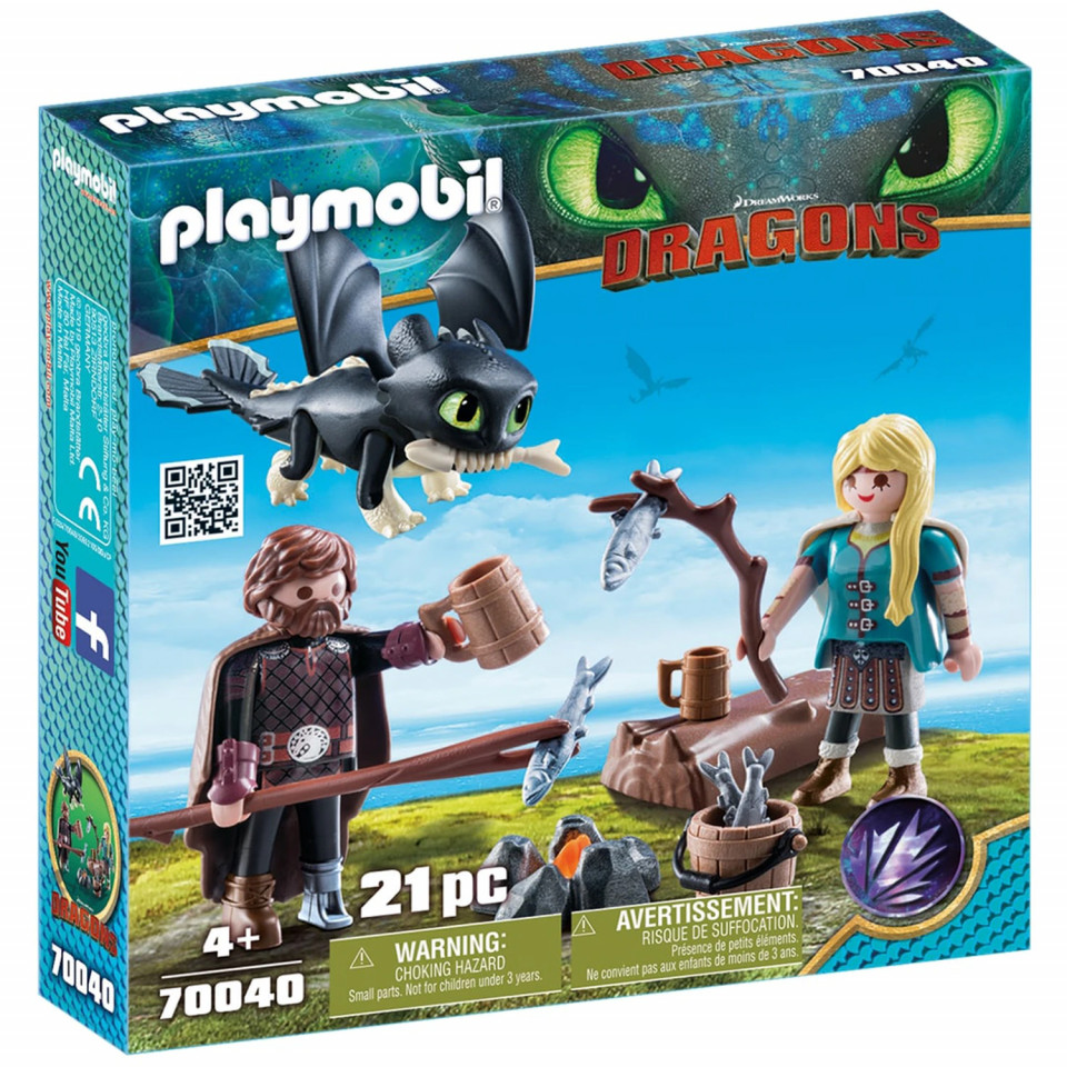 Playmobil Dragons – Hiccup, Astrid si pui de dragon chilipirul-zilei.ro imagine 2022
