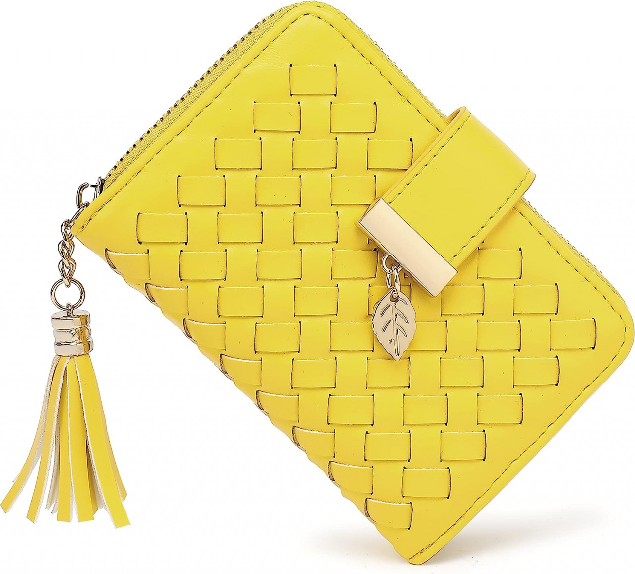 Portofel pentru femei Tan.Tomi, piele PU, galben, 13,5 x 10 x 4,5 cm