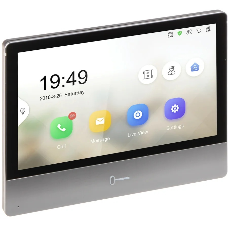 RESIGILAT Videointerfon de interior HIKVISION DS-KH8350-WTE1, 7 inch, aparent, 128 MB