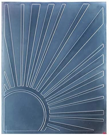 Sablon in relief pentru proiecte artizanale din hartie Kwan Crafts, plastic, transparent, 12,1 x 15,2 cm