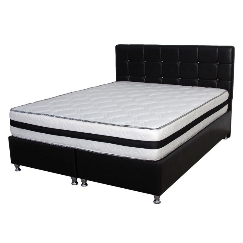 Saltea Super Lux Ortopedica IRIS Saltsib, 140x200x26 cm, plasa de arcuri tip bonnel, tratament antialergenic, fermitate tare