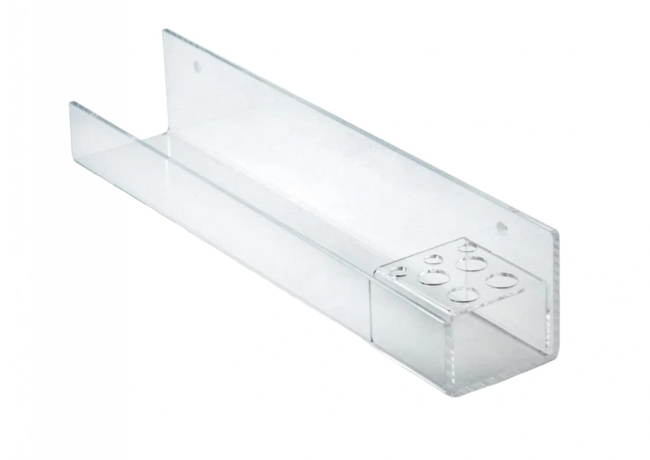 Set 2 rafturi de perete Combination of Life, acrilic, transparent, 47,5 x 9 x 5 cm