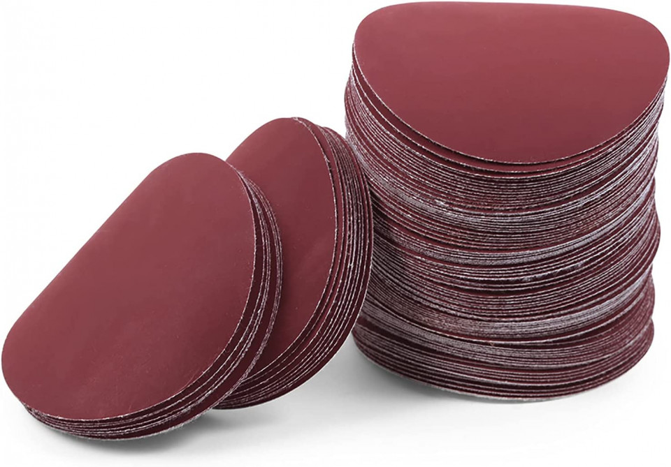 Set de 100 de discuri abrazive Leontool, oxid de aluminiu, rosu, 1200, 7,5 cm 100