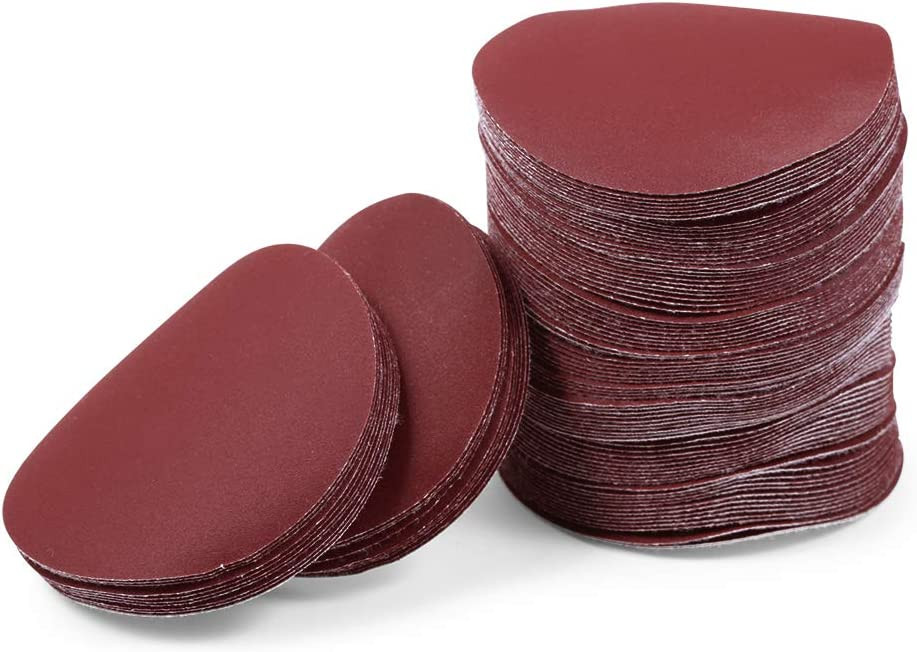 Set de 100 de discuri abrazive Leontool, oxid de aluminiu, rosu, 400, 7,5 cm 100