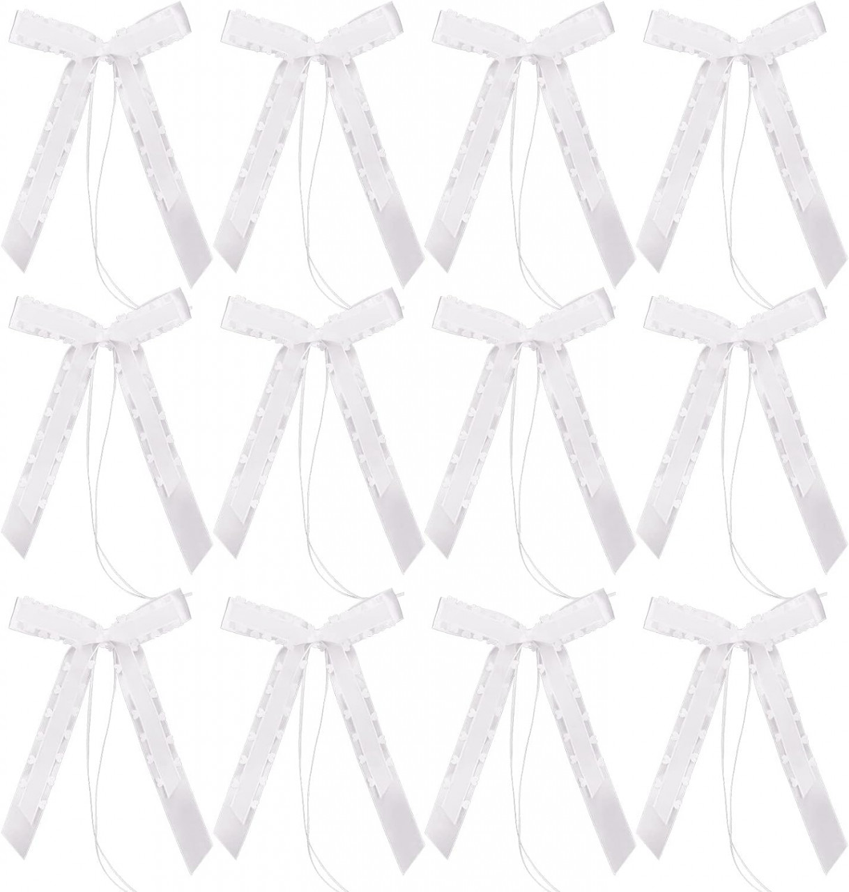 Set de 12 fundite pentru decoratiuni Pwsap, poliester, alb, 22 x 15 cm