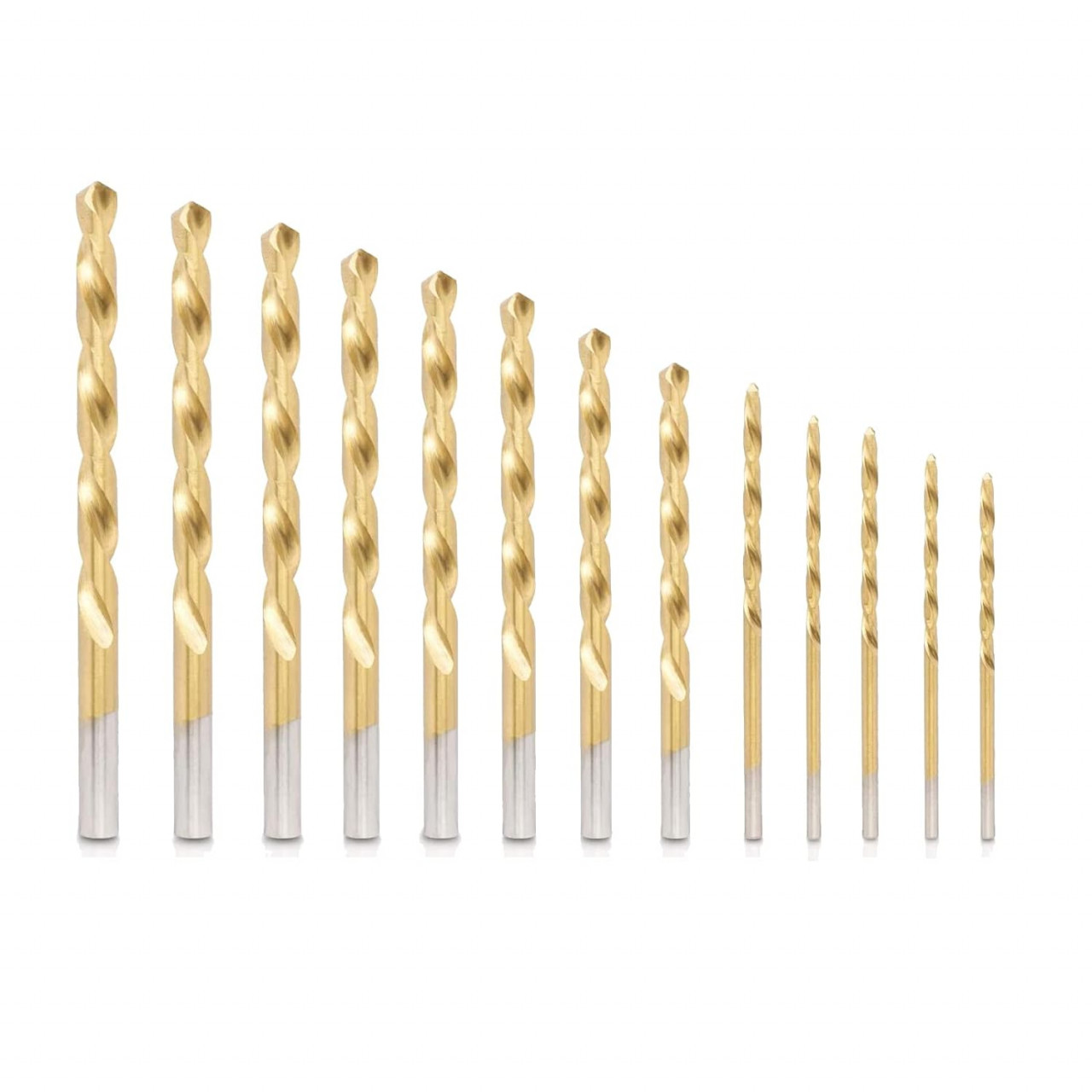 Set de 13 burghie Helweet, otel, auriu, 1,5-6,5 mm