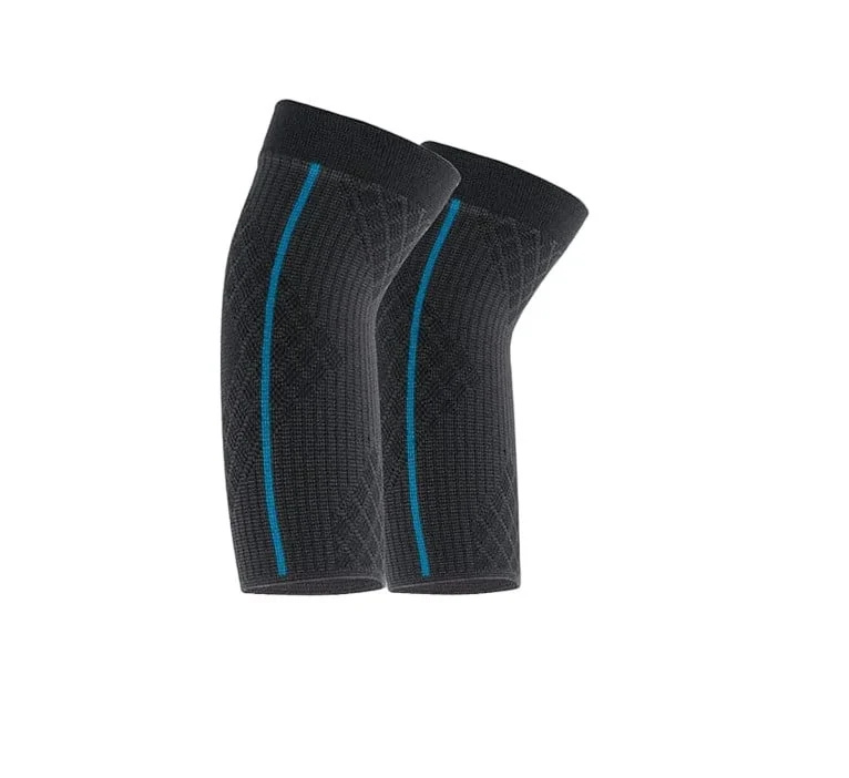 Set de 2 compresii pentru cot Glsety, textil, albastru/negru, marimea M