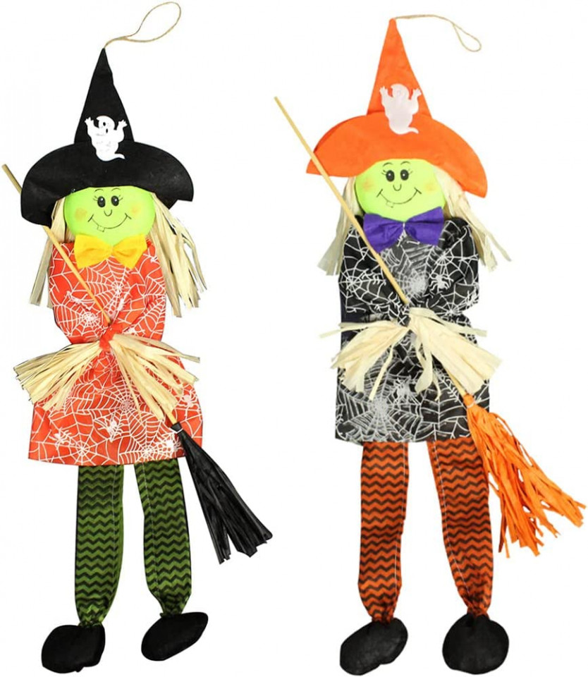 Set de 2 decoratiuni pentru Halloween Ropniik, textil/hartie, multicolor, 52/68 cm 52/68