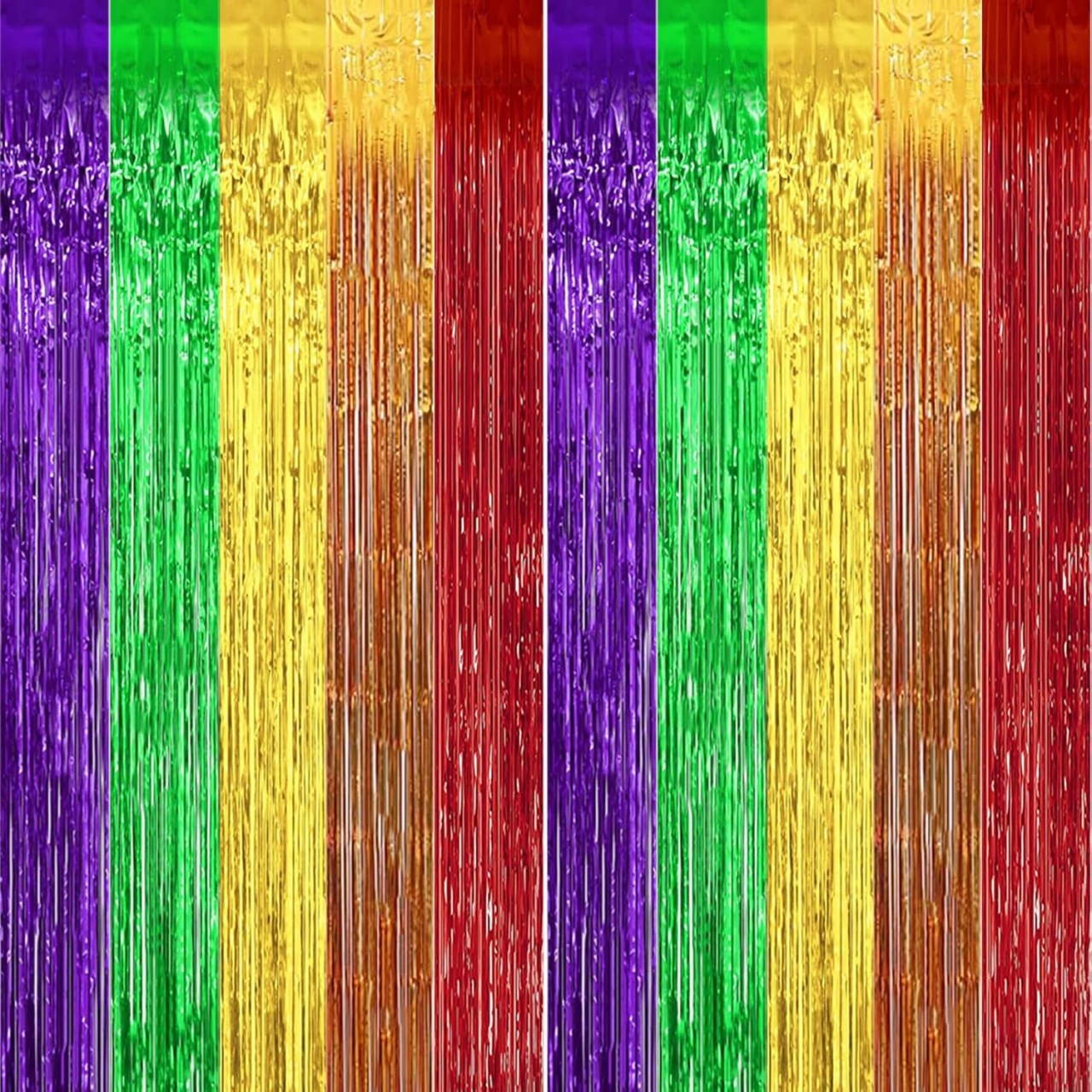 Set de 2 perdele cu franjuri Jremreo, folie, multicolor, 100 x 300 cm