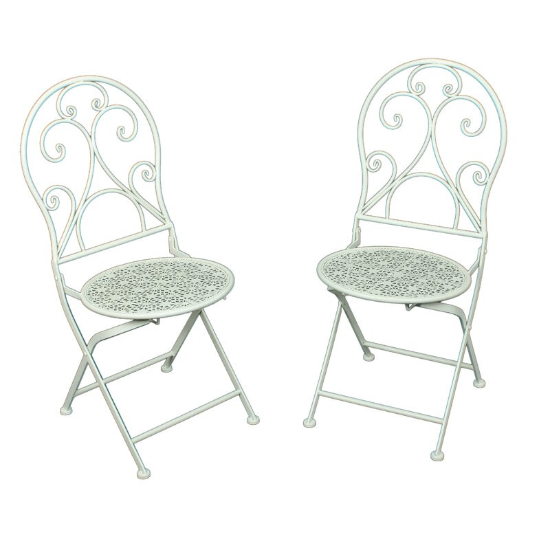 Set de 2 scaune de gradina Goddard, metal, alb, 93 x 40 x 40 cm Pret Redus chilipirul-zilei pret redus imagine 2022