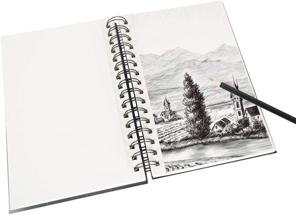 Poze Set de 2 sketchbook-uri pentru schite Tavolozza, hartie, alb/negru, 21,5 x 28 cm