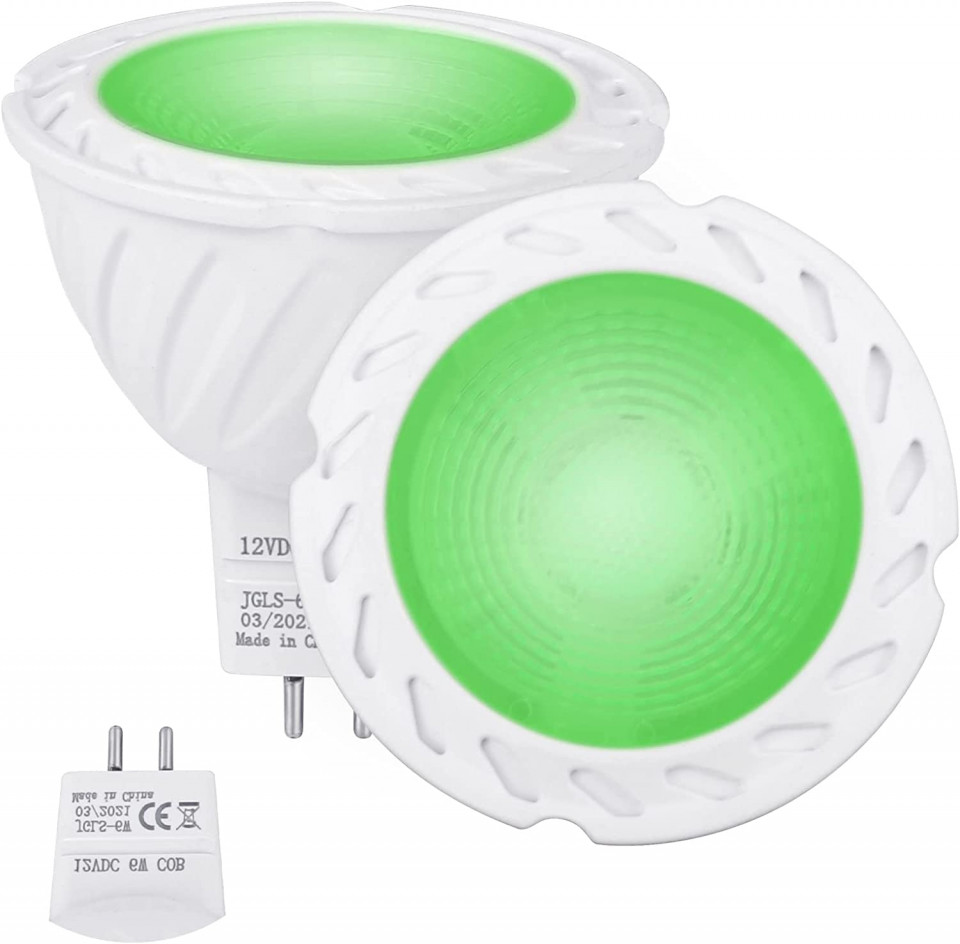 Set de 2 spoturi YAYZA, LED, lumina verde, GU5.3, 5 x 5,2 cm Becuri 2023-09-28