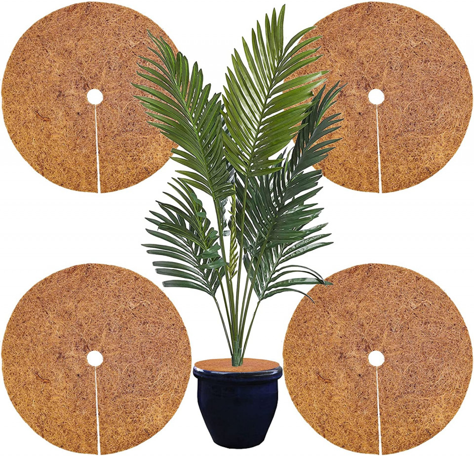 Set de 4 discuri multifunctionale de mulcire Cossteo, nuca de cocos, natur , 60 cm Accesorii
