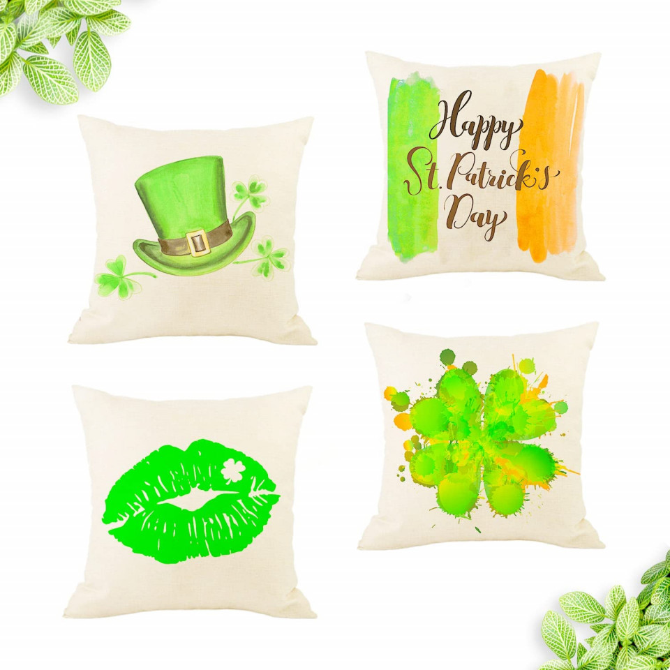 Set de 4 huse pentru perna Everjoys, in, multicolor, 45 x 45 cm