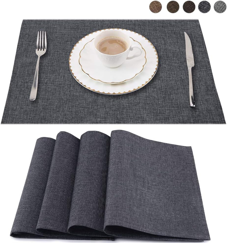Set de 4 naproane Balcony&Falcon, in, gri inchis, 30 x 45 cm