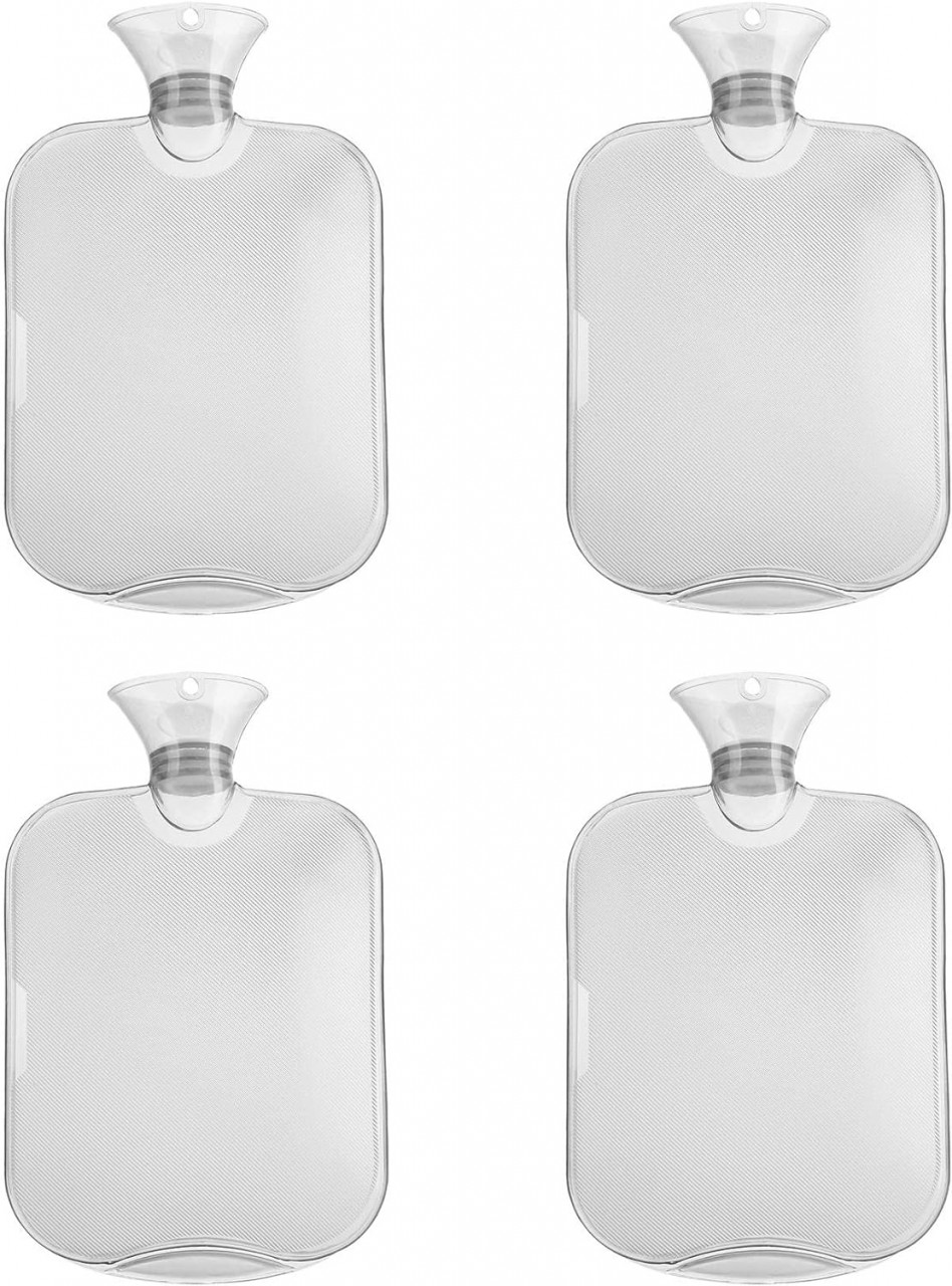 Set de 4 perne pentru apa calda KETOSOLOO, PVC, transparent, 2 l